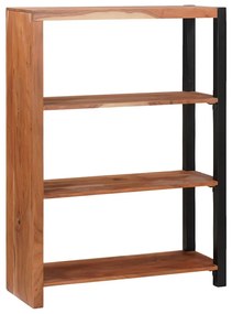 Könyvszekrény Barna, Fekete 80 x 30 x 110 cm Tömör Akácfa
