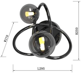 Wofi 4014-205 - LED Fali lámpa NANCY 2xG9/3,5W/230V fekete/króm