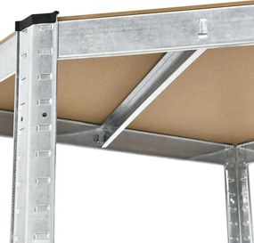 Sarokpolc garázsba 5 polc 180 x 70 x 40–70 cm 875 kg