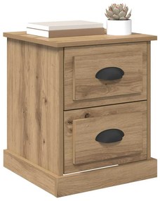 Éjjeliszekrény 2 pcs kézműves tölgy 39 x 39 x 47.5 cm Faanyag