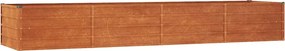 vidaXL rozsda színű corten acél kerti magaságyás 320 x 80 x 45 cm