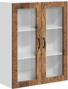 vidaXL Fali konyhaszekrény ajtóval Öreg fa 80 x 31 x 100 cm Faanyag
