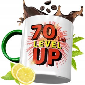 Zöld Bögre 70 70-ES 70-ES Születésnapra Ajándék fényképes nyomattal