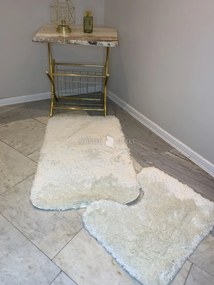 Scott krém kettő részből álló fürdőszobai szőnyeg szett 50x80 cm