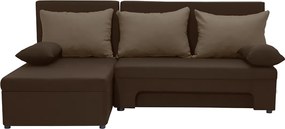 ERIS Kinyitható sarokkanapé Sötétbarna/világosbarna