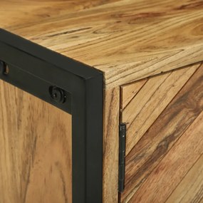 TV szekrény 110x30x50 cm Tömör akácfa