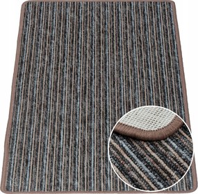 Szőnyeg Csíkos Barna Melange 60x120 cm