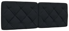 fekete szövet ágykeret LED-es matrac nélkül 140x200 cm