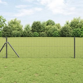 Kerítéstartók 52 db Szürke Ø32 mm 120 cm Horganyzott Acél