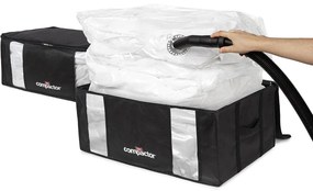 Vákuumos-megerősített textil ruhatároló doboz szett 2 db-os 65x45x27 cm Black Edition – Compactor
