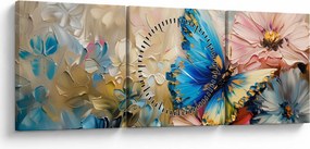 Kép - Virágok és pillangók festése (órával) (90x30 cm)