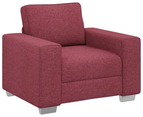3 darabos kanapészett párnákkal, szép borvörös anyagból