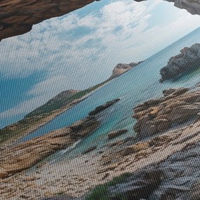 Kép - Barlang a tenger mellett (órával) (90x30 cm)