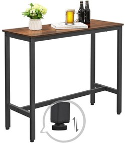 VASAGLE bárasztal 100 × 40 × 90 cm, barna és fekete