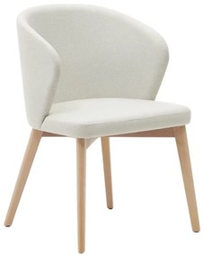 Krémszínű kárpitozott étkezőfotel Darice – Kave Home