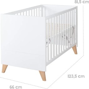 Fehér babaágy 60x120 cm Léon – Roba