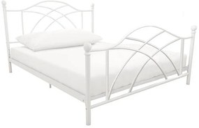 Lotti fém ágykeret ajándék ágyráccsal, több méretben és színben-Fehér 90x200 cm