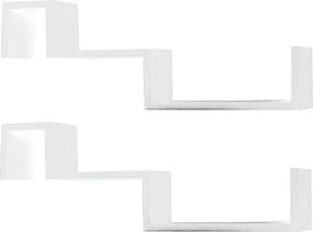 Polc készlet 2 polcos, fehér, FRI NEW