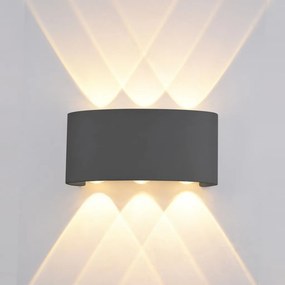 ITALUX OWL-451-3-BL ORTELO Modern Kültéri Fali Lámpa Fekete LED IP54