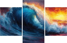 Kép - Hullám a naplementében (90x60 cm)