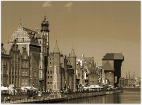 Poszterek 135x100 Gdańsk szépia bronz