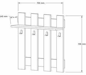 Carina Sapphire fali akasztó
