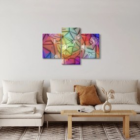 Kép - Sokszögű absztrakció (90x60 cm)