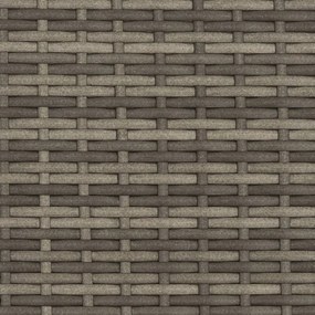 2 személyes szürke polyrattan kerti kanapé baldachinnal/székkel