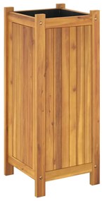 tömör akácfa kerti virágtartó béléssel 31 x 31 x 75 cm