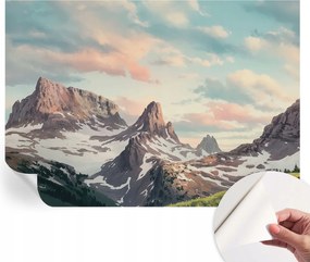 Öntapadós fotótapéta a konyhába Mosható hegyi panoráma 312x219 cm