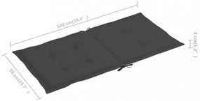 6 db antracit oxford szövet háttámlás székpárna