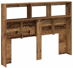 antik fa áthidalószekrény LED-világítással 140 x 17 x 102 cm