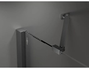 Mexen Velar Duo, tolózuhanyajtó nyitáshoz 180 cm, 8 mm szürke üveg, polírozott grafit, 871-180-000-42-66