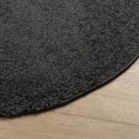 PAMPLONA antracit magas szálú bolyhos modern szőnyeg Ø 120 cm