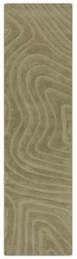 Khaki kézi szövésű gyapjú futószőnyeg 60x230 cm Mesmerise Sage – Flair Rugs