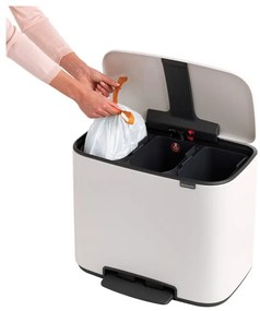 Fehér acél szelektív pedálos szemetes 33 l Bo – Brabantia