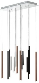 Brilliant -LED fényerőszabályozható kábellel függesztett CEMBALO csillár LED/60W/230V króm/fekete/barna