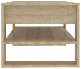 Sonoma tölgy színű szerelt fa dohányzóasztal 102x55x45 cm