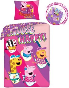Peppa malac Choose Happy ágyneműhuzat 140×200cm, 70×90 cm
