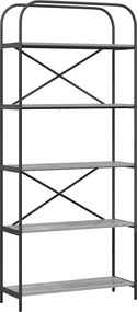 vidaXL Könyvespolc Szürke Sonoma 80 x 30 x 183 cm Faanyag