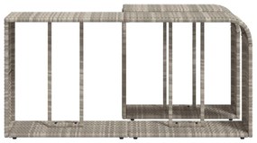 2 db világosszürke polyrattan tárolópolc