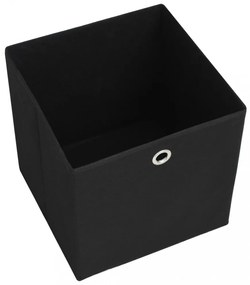 10 db fekete, nem szőtt tárolódoboz 32 x 32 x 32 cm