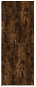 füstös tölgy színű szerelt fa irattartó szekrény 60x32x153 cm