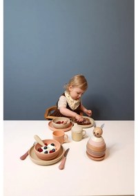 Piros-lazacszínű szilikon gyerek evőeszköz szett 3 db-os Rose Mix – Cam Cam Copenhagen