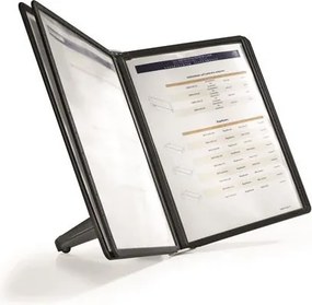 Bemutatótábla tartó, asztali, 5 db bemutatótáblával, DURABLE SHERPA®, fekete (DB554001)
