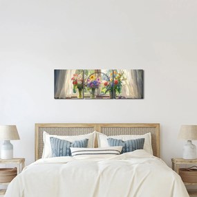 Kép - Csokor az ablaknál (órával) (90x30 cm)