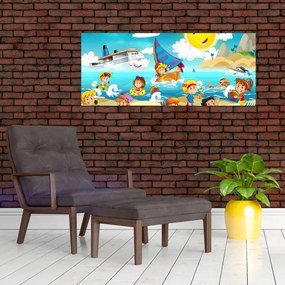 Kép - Egy nap a tengerparton (120x50 cm)