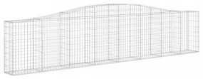 vidaXL 5 db íves horganyzott vas gabion kosár 400x30x80/100 cm