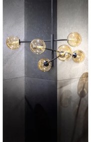 Csillár rúdon ORO 6xG9/12W/230V fekete/arany