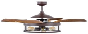 FANAWAY 212925 - LED mennyezeti ventilátor CLASSIC 3xE27/4W/230V barna + DO